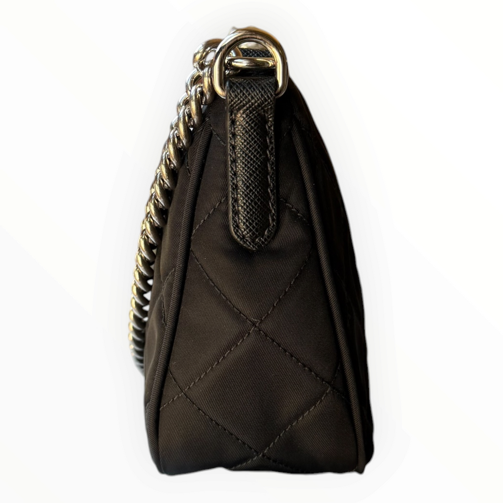 Prada Tessuto Impuntu Quilted Nylon Chain Bag