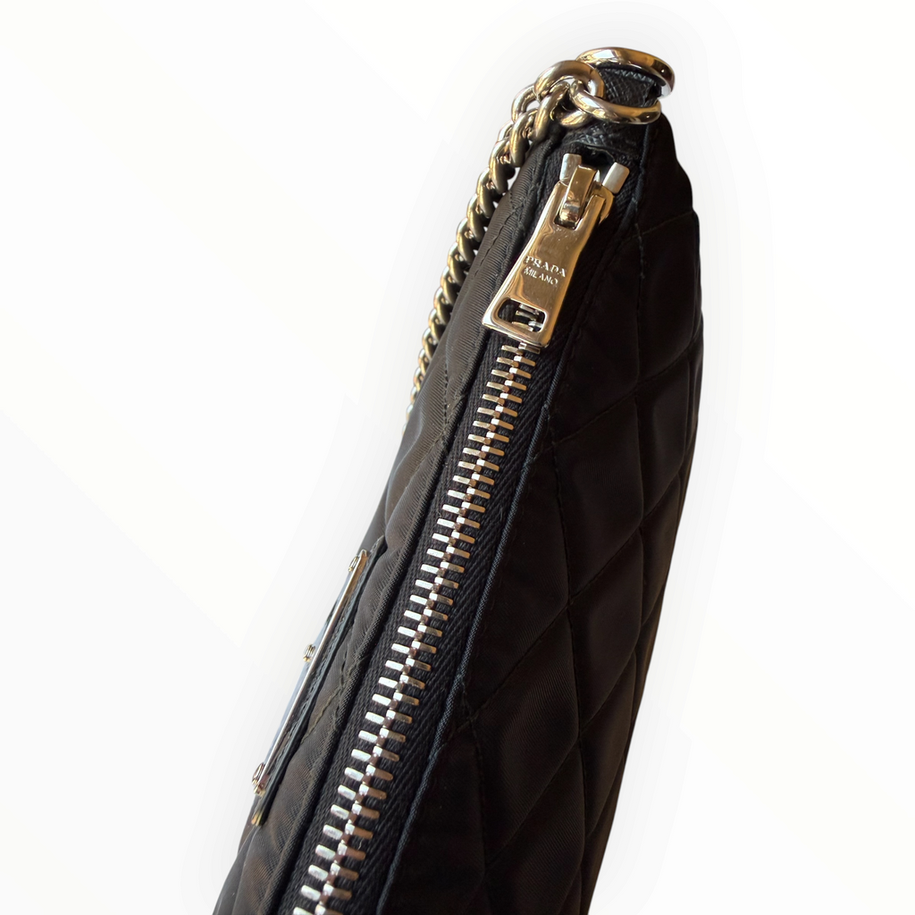Prada Tessuto Impuntu Quilted Nylon Chain Bag
