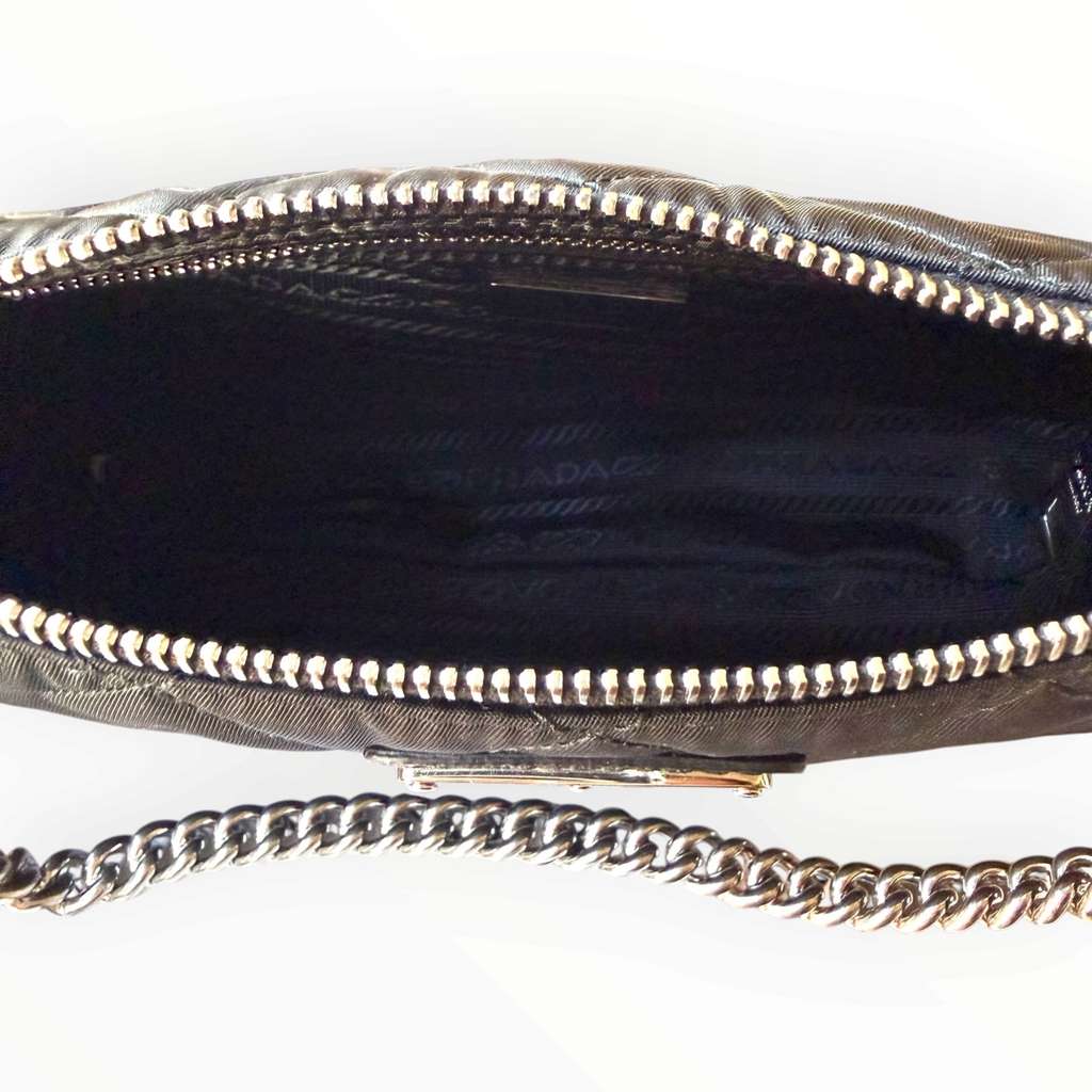 Prada Tessuto Impuntu Quilted Nylon Chain Bag