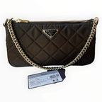 Prada Tessuto Impuntu Quilted Nylon Chain Bag