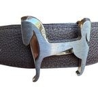 Hermès Panache Belt with Brushed Palladium Buckle and Reversible Strap