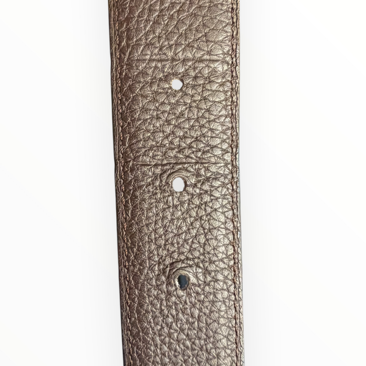 Hermès Panache Belt with Brushed Palladium Buckle and Reversible Strap