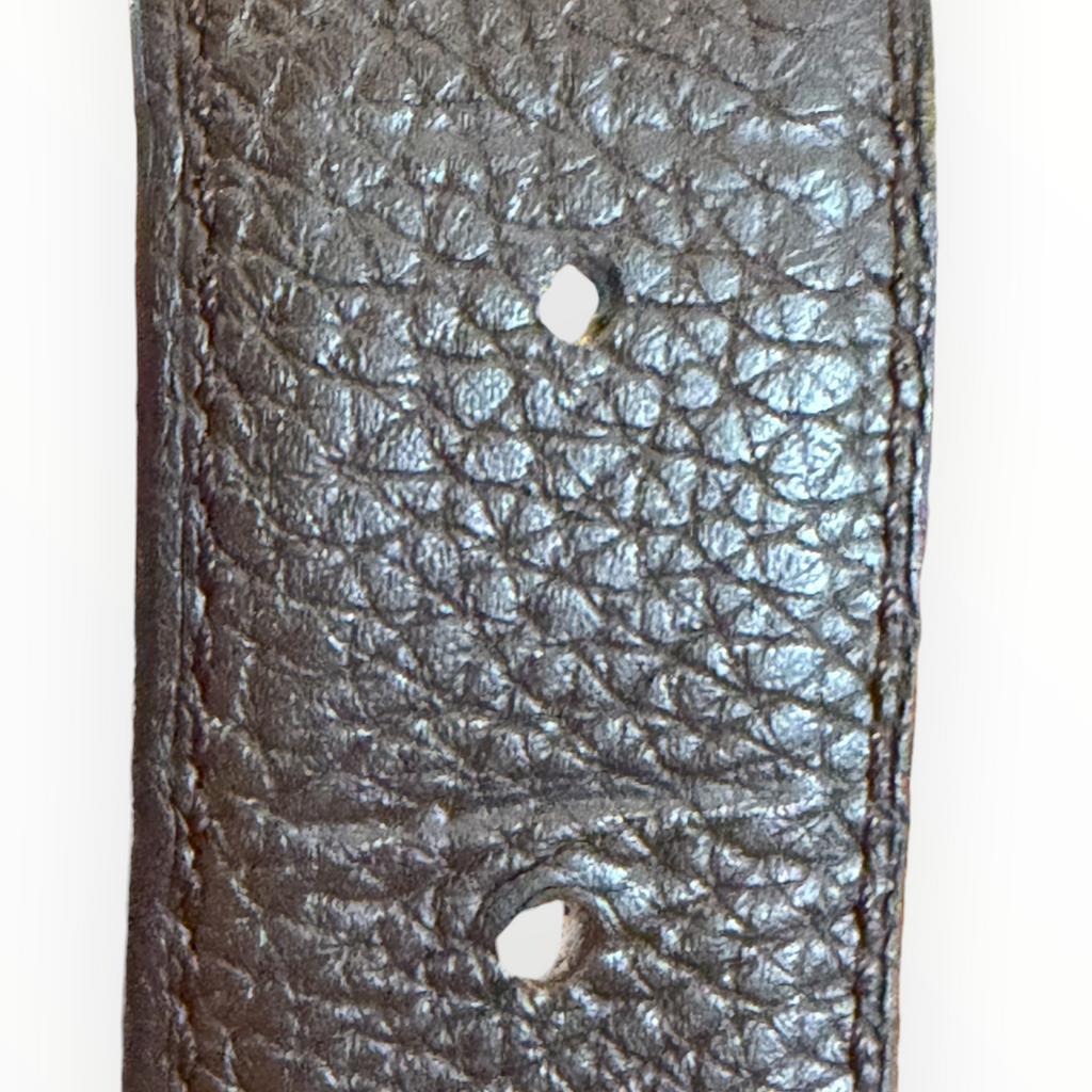 Hermès Panache Belt with Brushed Palladium Buckle and Reversible Strap