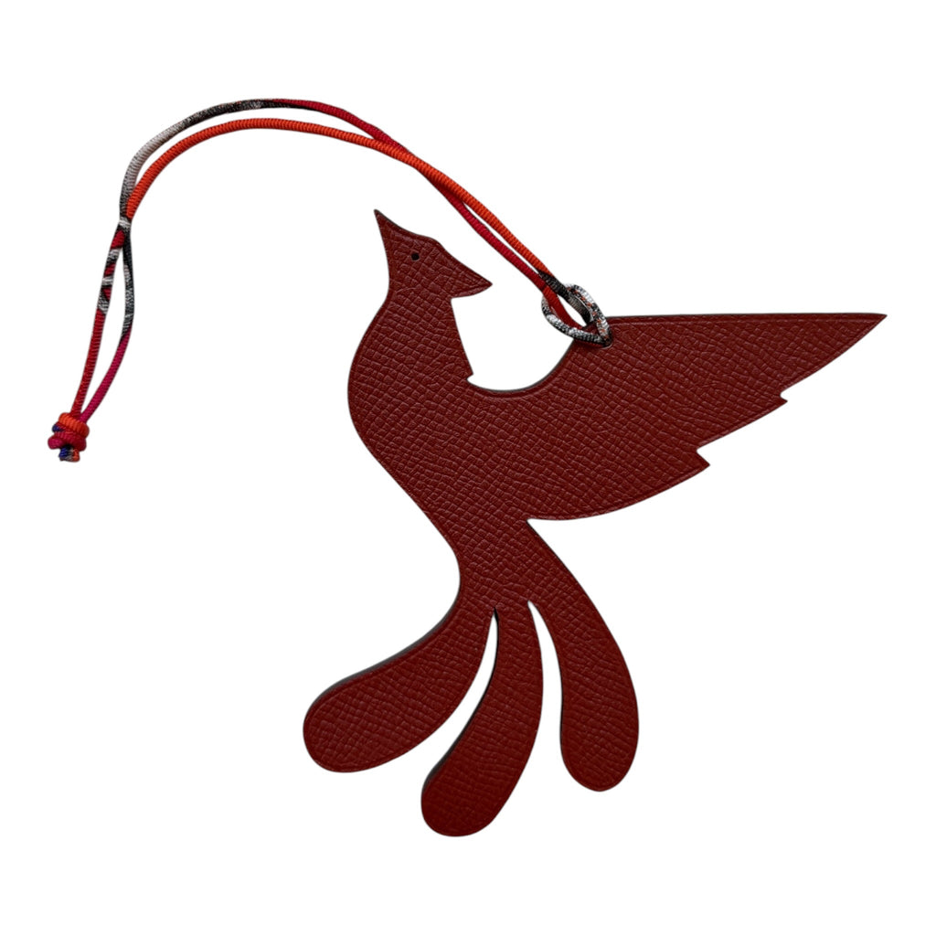 Hermès Petit H Reversible Leather Dove Charm – Green & Brown