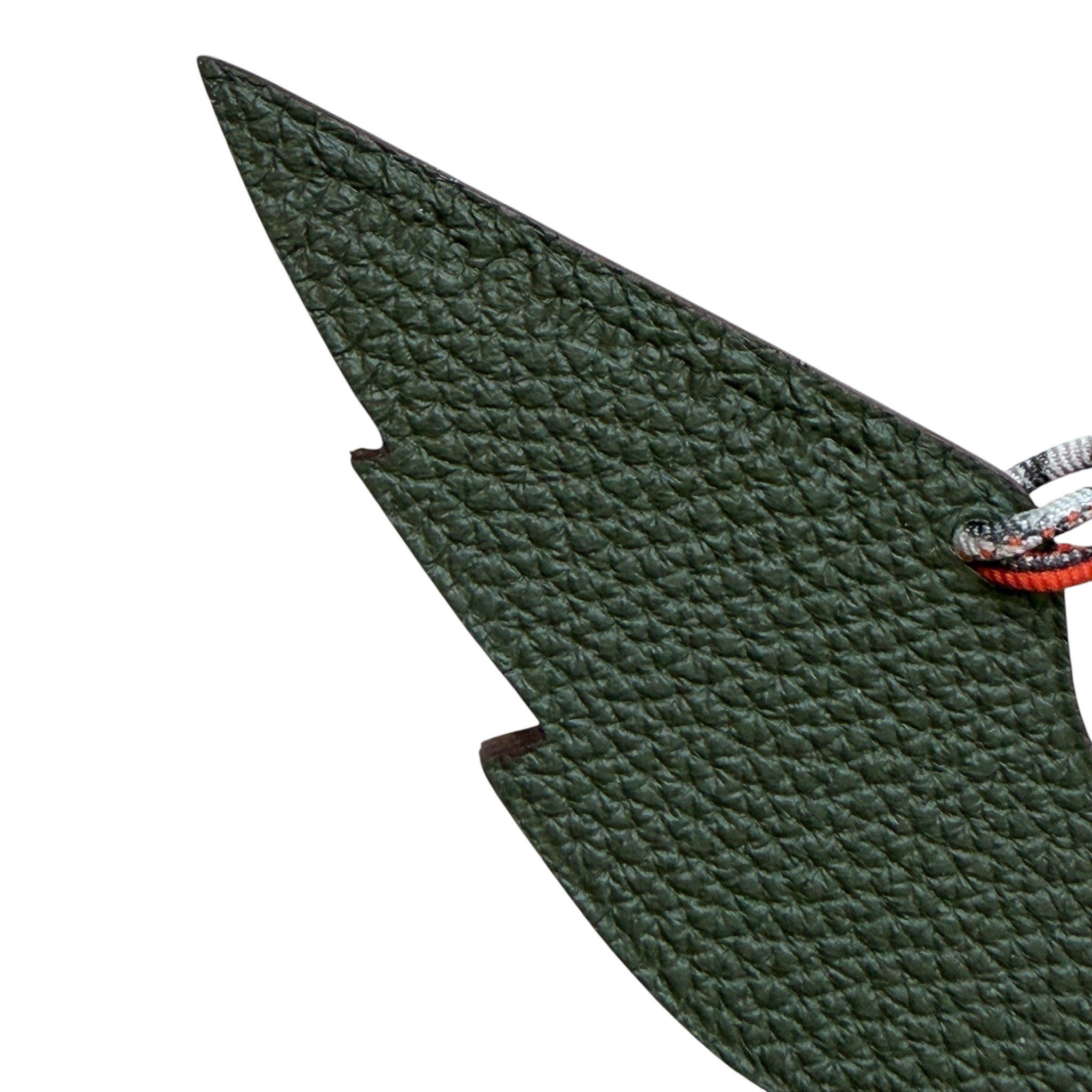 Hermès Petit H Reversible Leather Dove Charm – Green & Brown