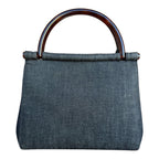 Chanel Vintage Denim & Tortoise Top Handle