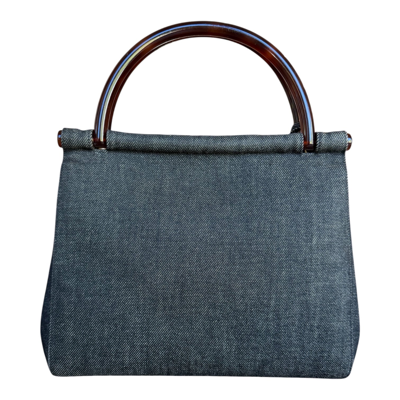 Chanel Vintage Denim & Tortoise Top Handle
