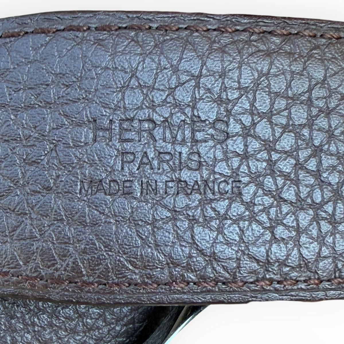Hermès Panache Belt with Brushed Palladium Buckle and Reversible Strap