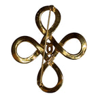 Chanel 1980's Vintage CC Infinity Clover Brooch