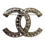 Chanel 23A Large CC Crystal Brooch