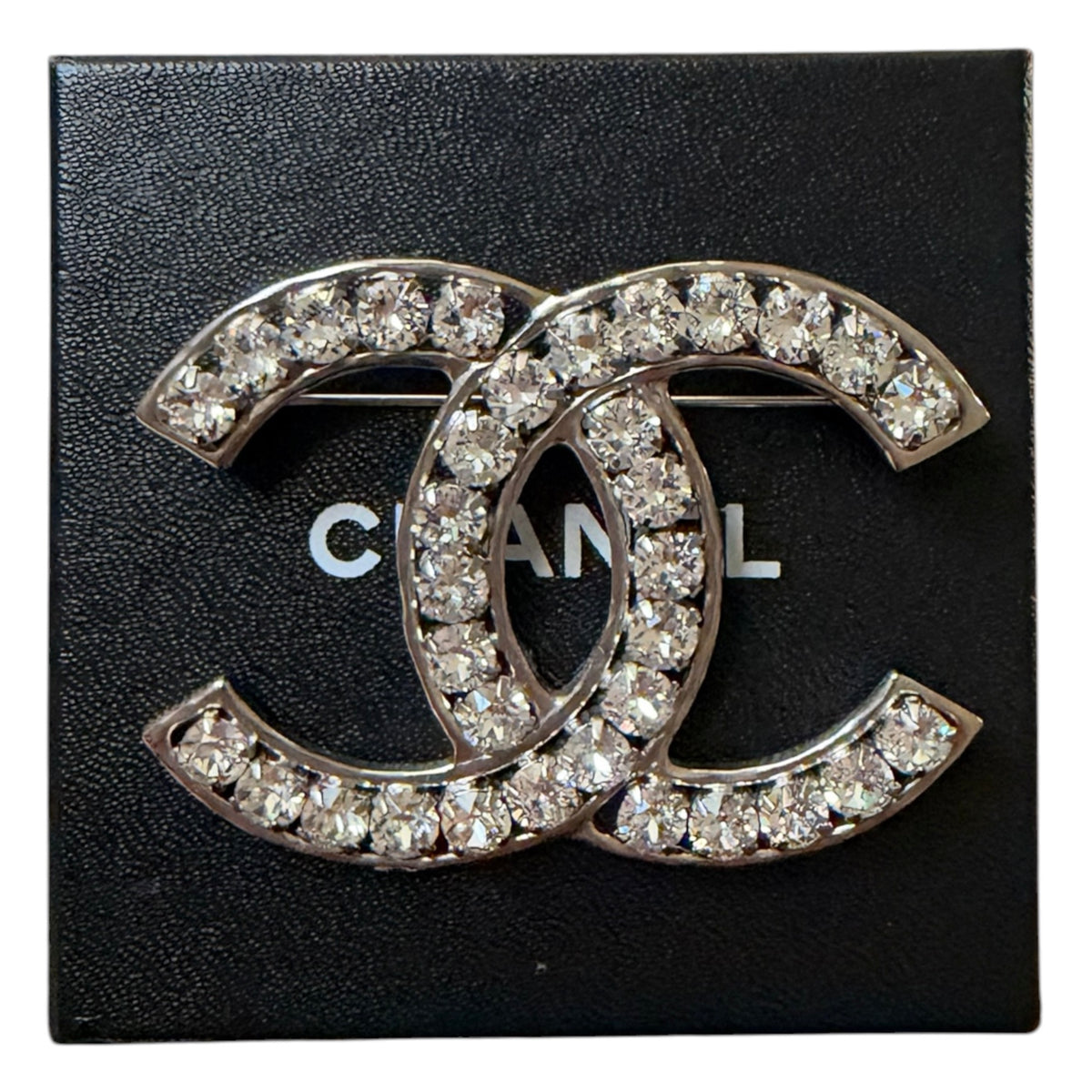 Chanel 23A Large CC Crystal Brooch