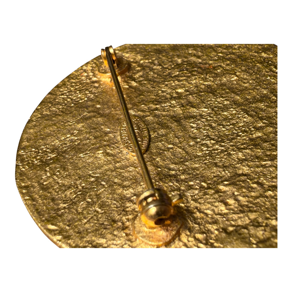 Chanel Vintage Hammered CC Coin Medallion Brooch – 95A
