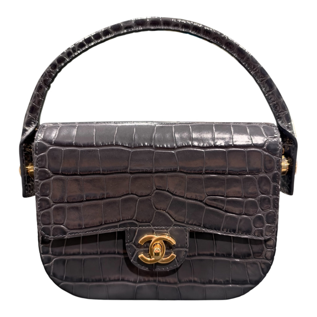 Chanel 2026 Metiers d'Art Croc Embossed Turn Around Mini Flap NIB