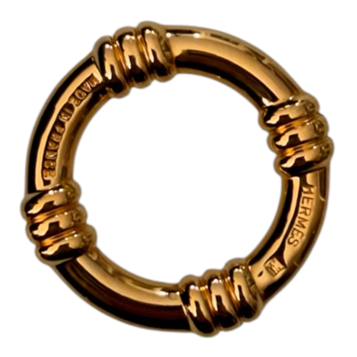Hermès Vintage Bouée Gold-Tone Scarf Ring