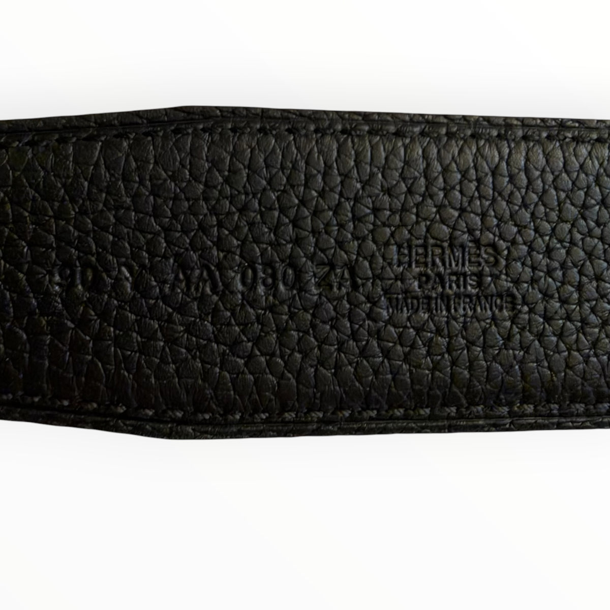 Hermès Reversible H Belt in Black Togo Leather with Matte Black Hardware – 90cm