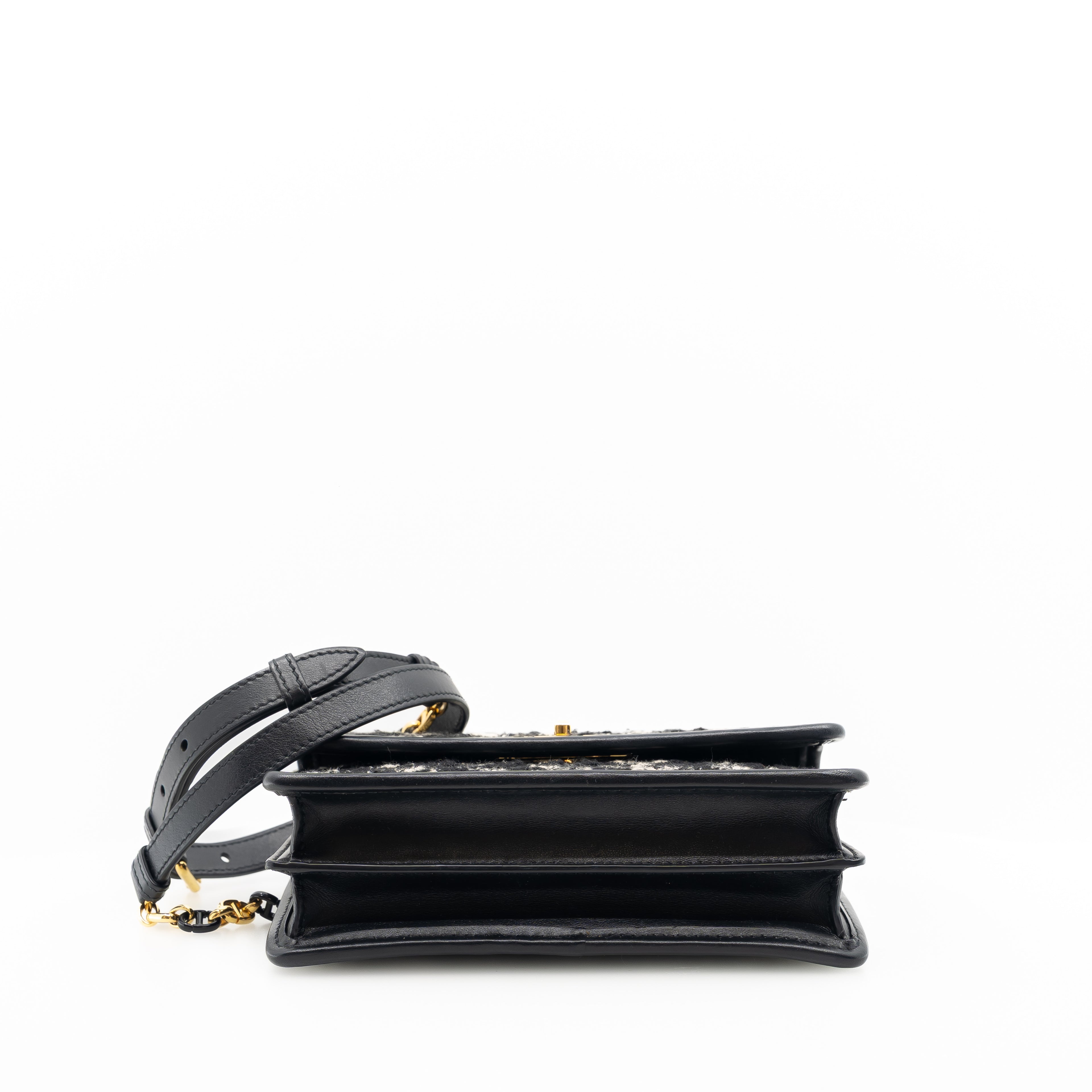 Medium Dior Caro Tweed Shoulder Bag