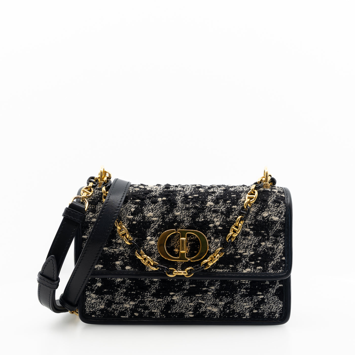 Medium Dior Caro Tweed Shoulder Bag