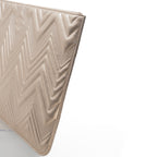 Chanel Medium Chevron O Case Clutch Champagne Gold