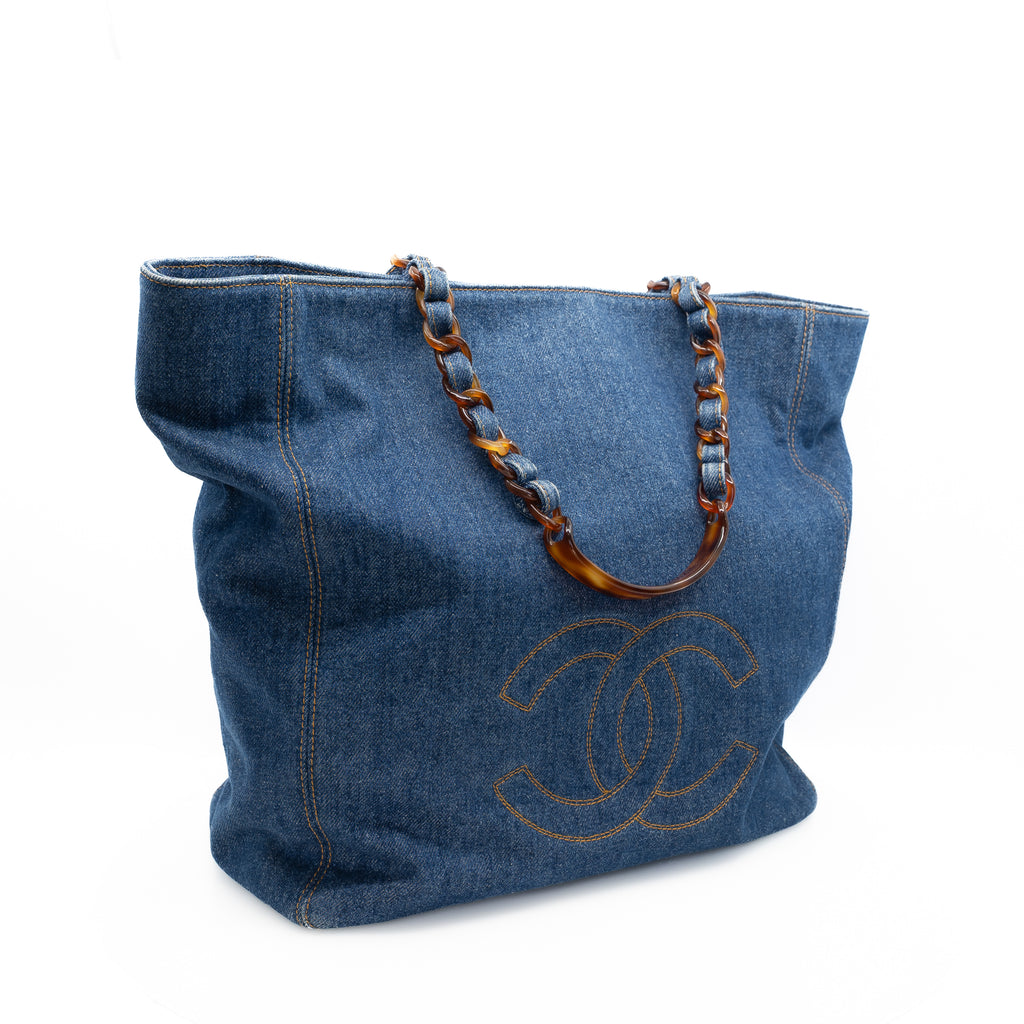 Vintage Denim Tortoise Timeless CC Tote