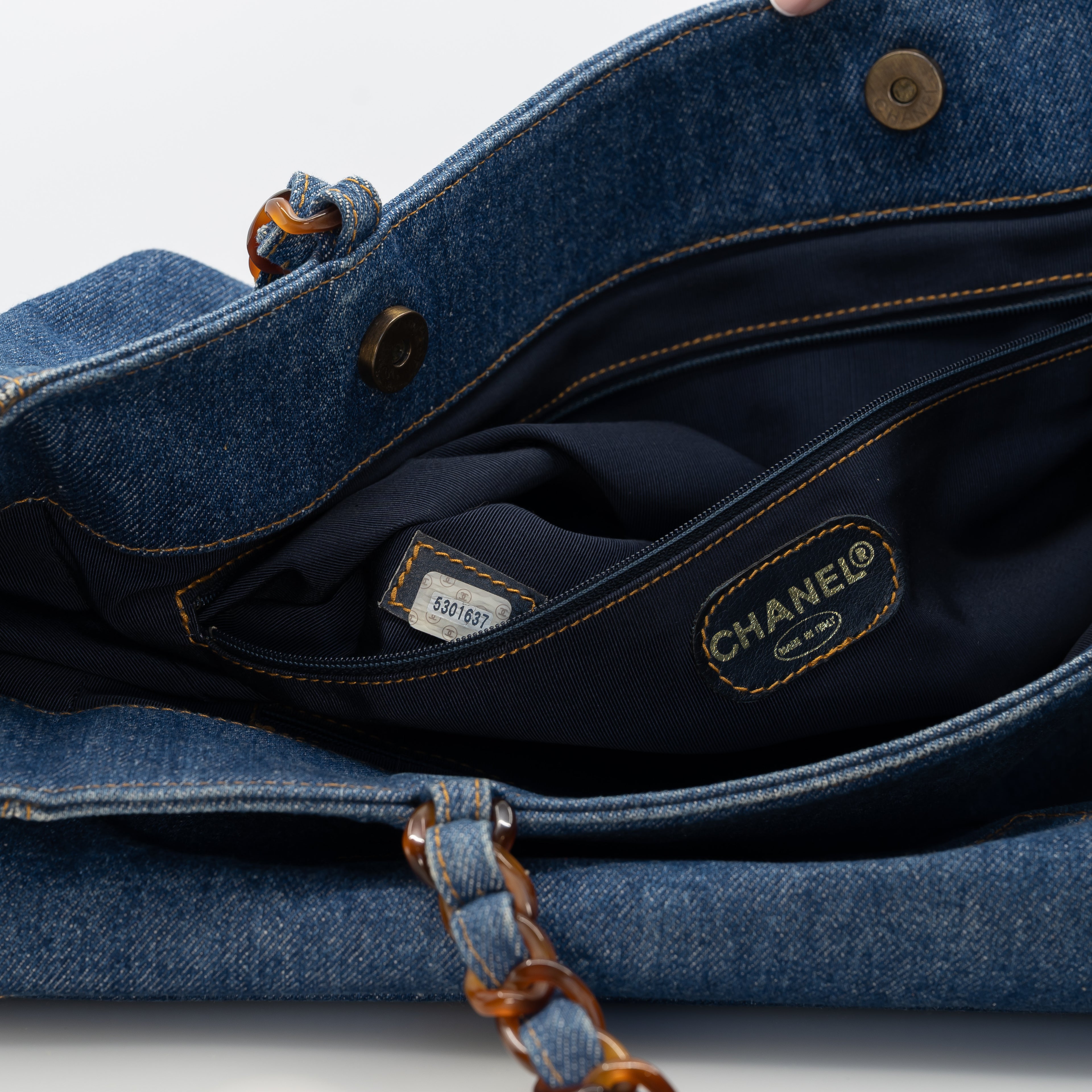 Vintage Denim Tortoise Timeless CC Tote