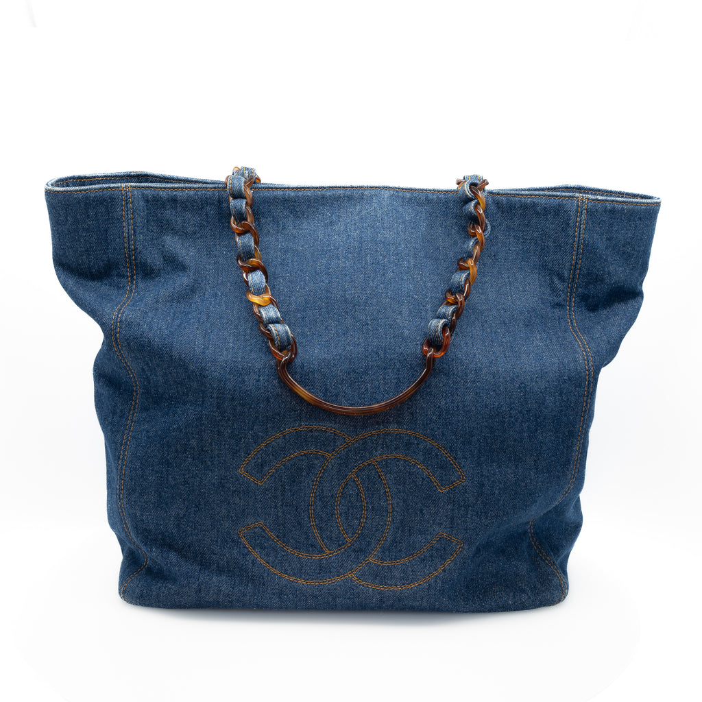 Vintage Denim Tortoise Timeless CC Tote