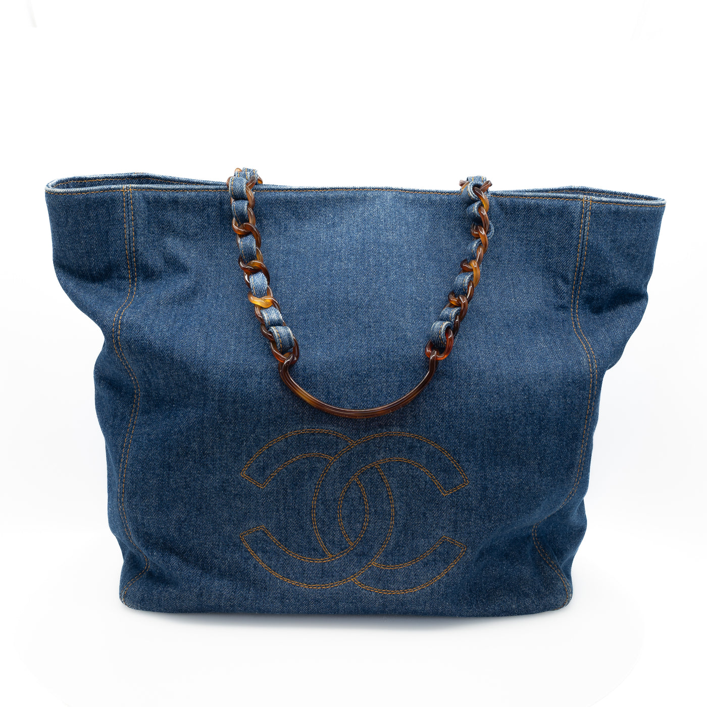 Vintage Denim Tortoise Timeless CC Tote
