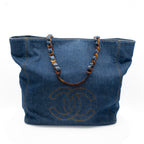 Vintage Denim Tortoise Timeless CC Tote