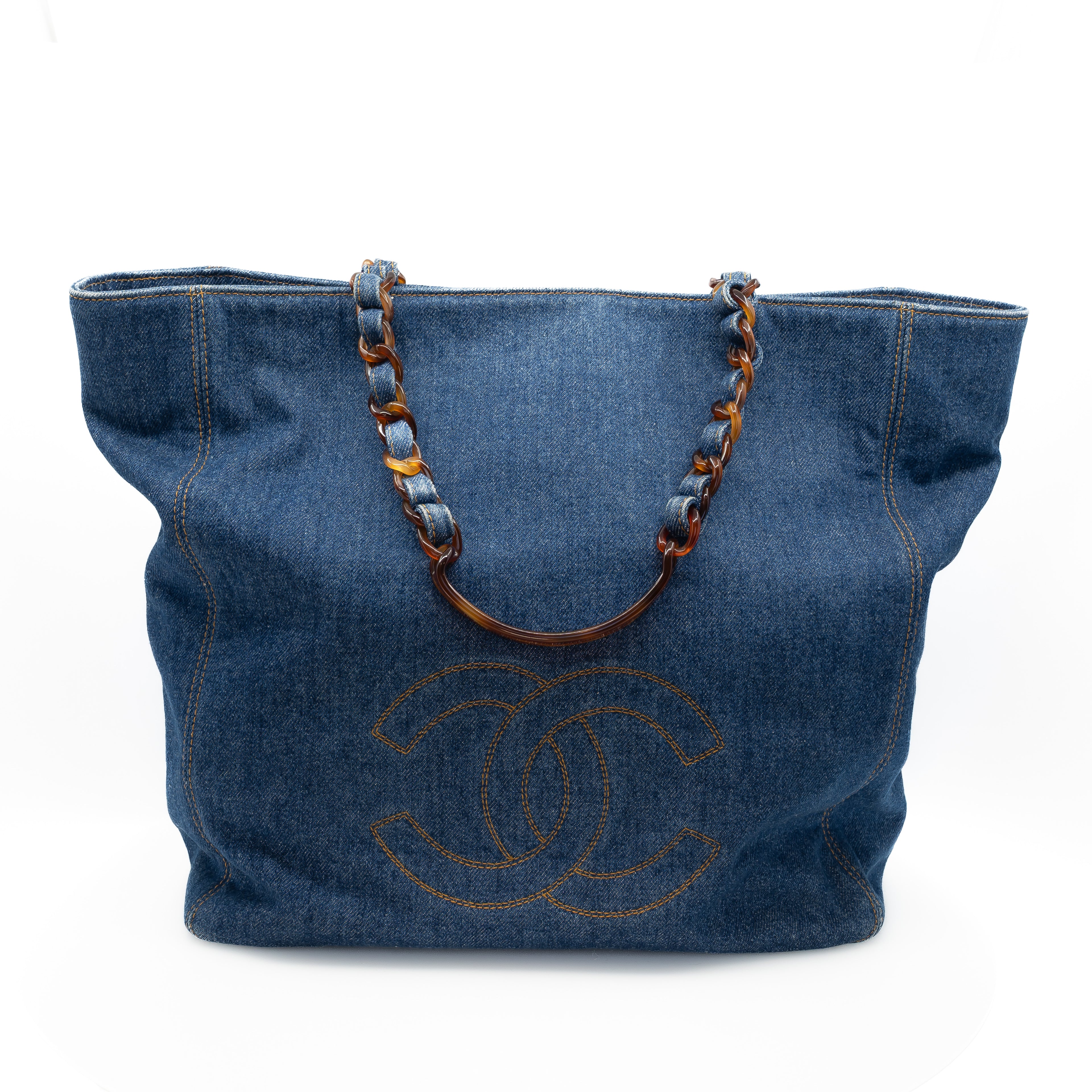Vintage Denim Tortoise Timeless CC Tote