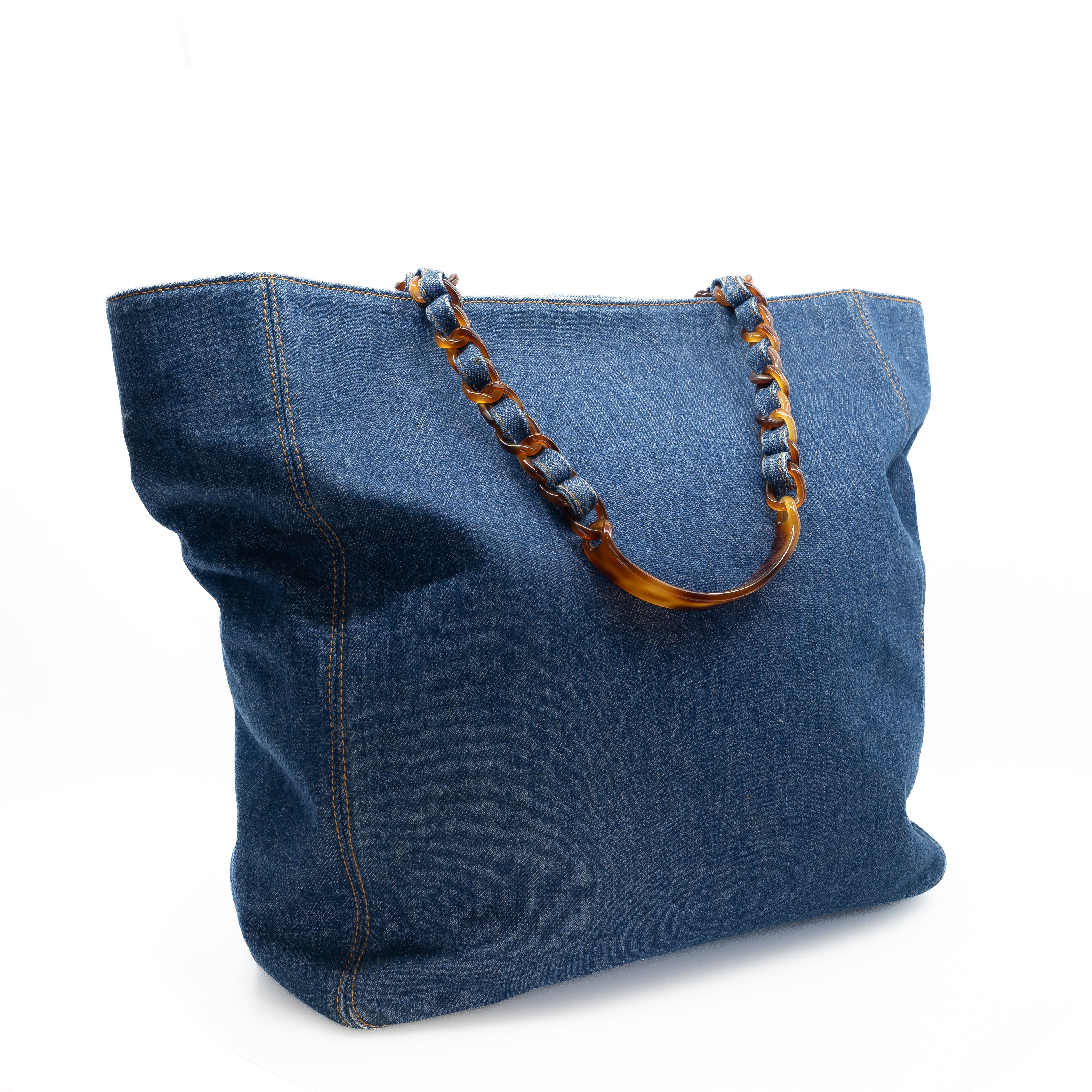 Vintage Denim Tortoise Timeless CC Tote
