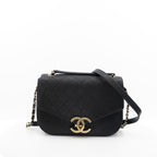 Chanel Coco Cuba Medium Black Caviar Leather Cross Body