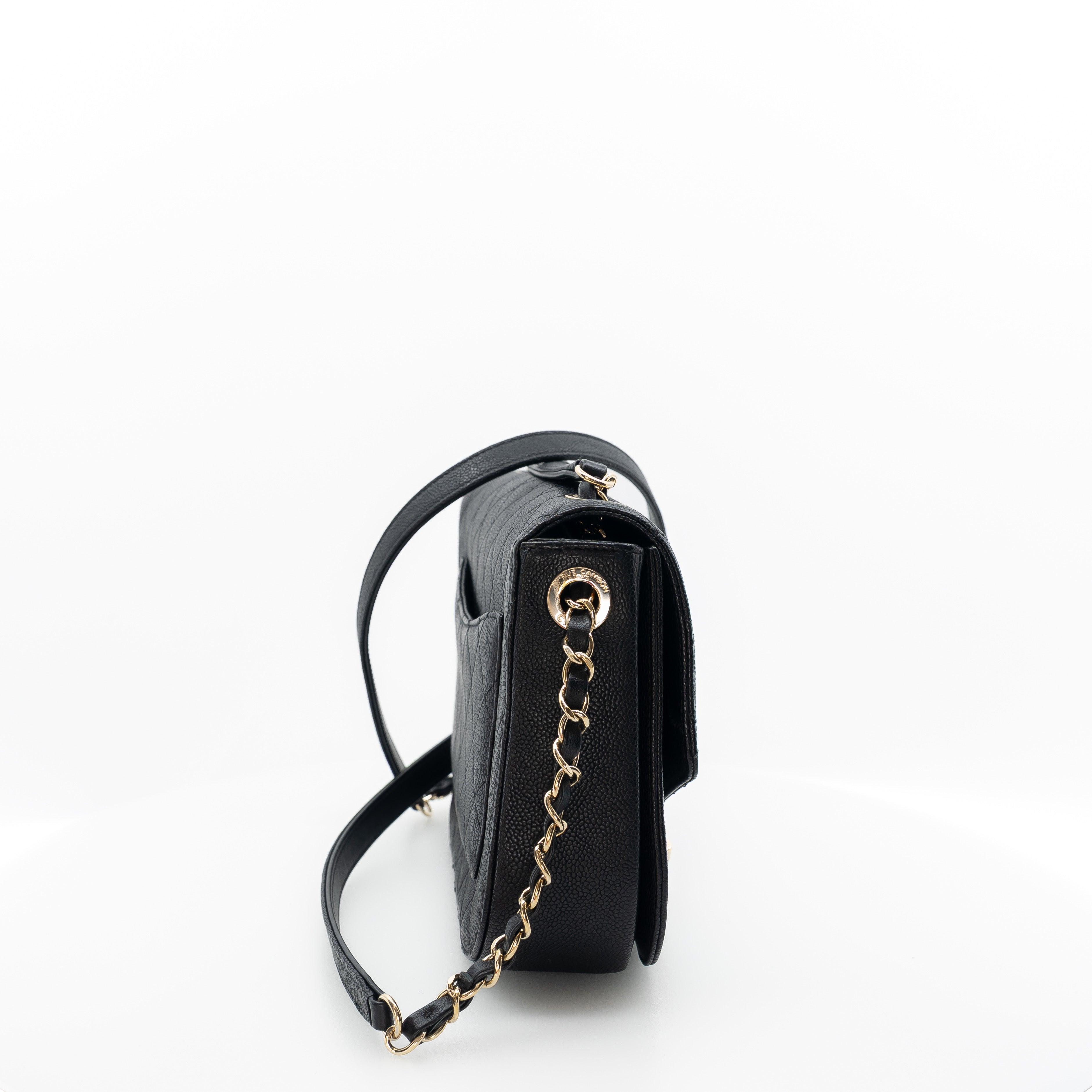 Chanel Coco Cuba Medium Black Caviar Leather Cross Body