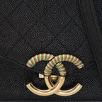 Chanel Coco Cuba Medium Black Caviar Leather Cross Body