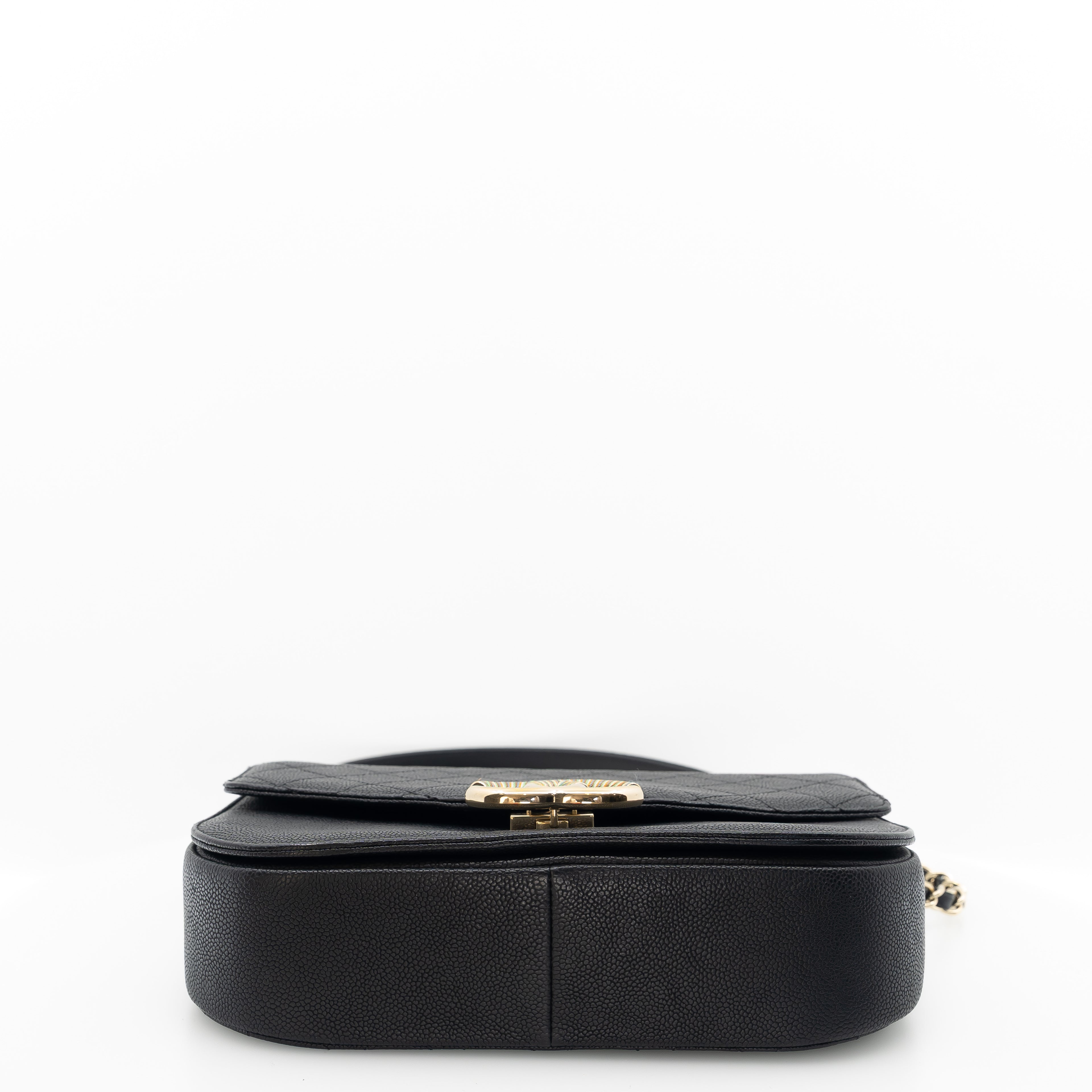 Chanel Coco Cuba Medium Black Caviar Leather Cross Body