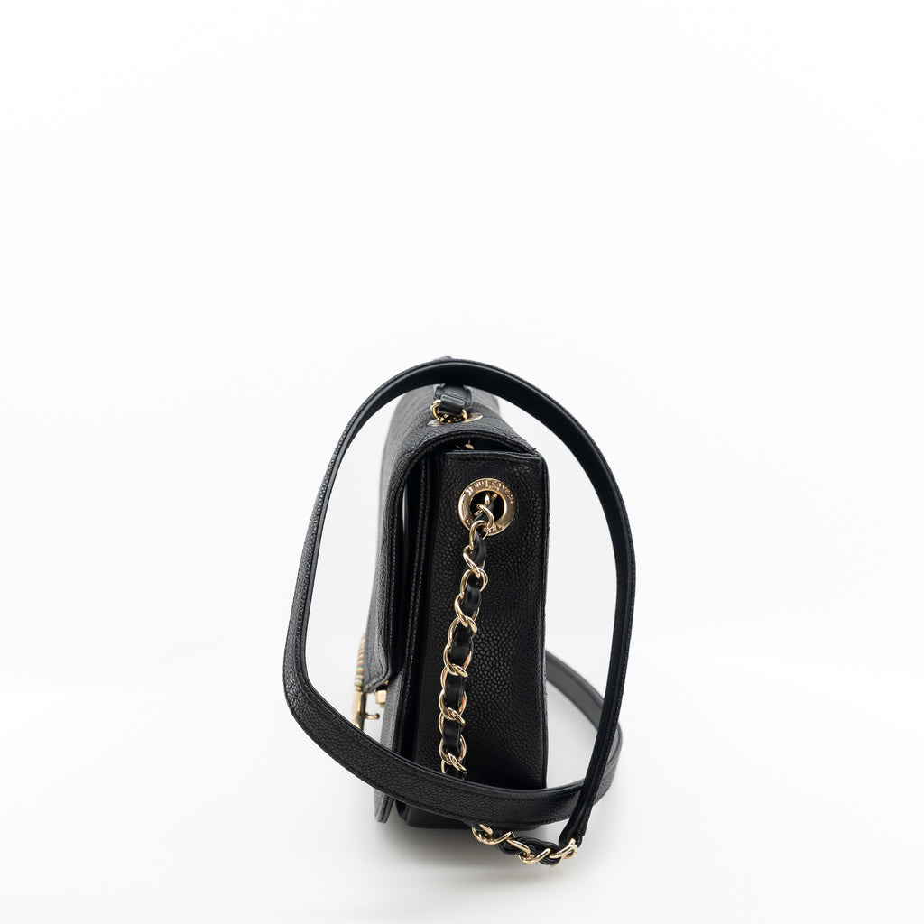 Chanel Coco Cuba Medium Black Caviar Leather Cross Body