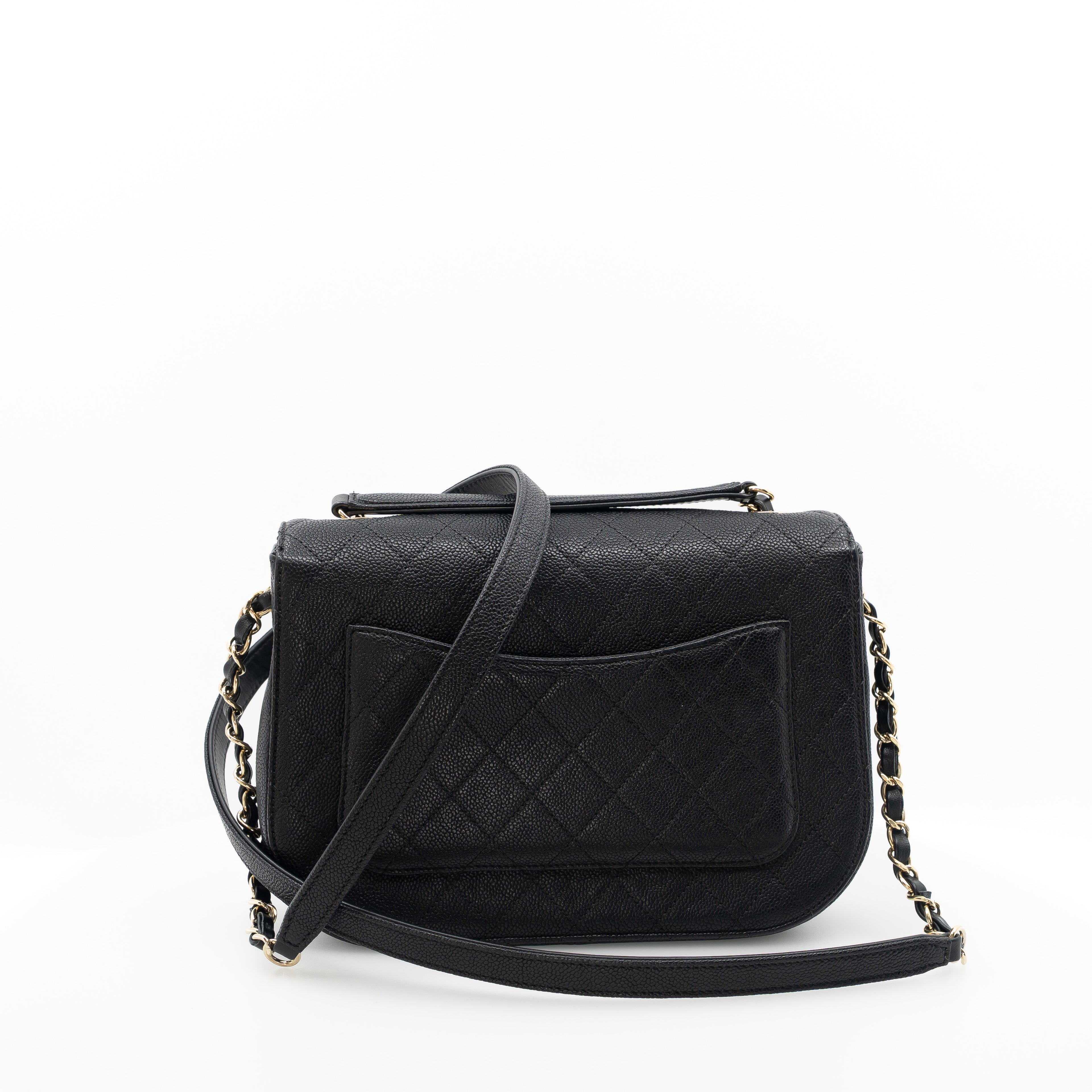 Chanel Coco Cuba Medium Black Caviar Leather Cross Body