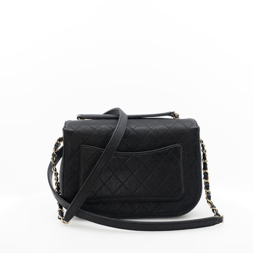 Chanel Coco Cuba Medium Black Caviar Leather Cross Body