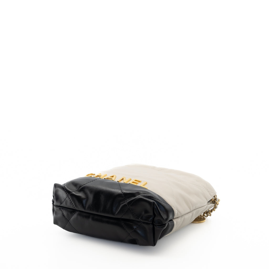 22 Mini Beige & Black Gold Hardware