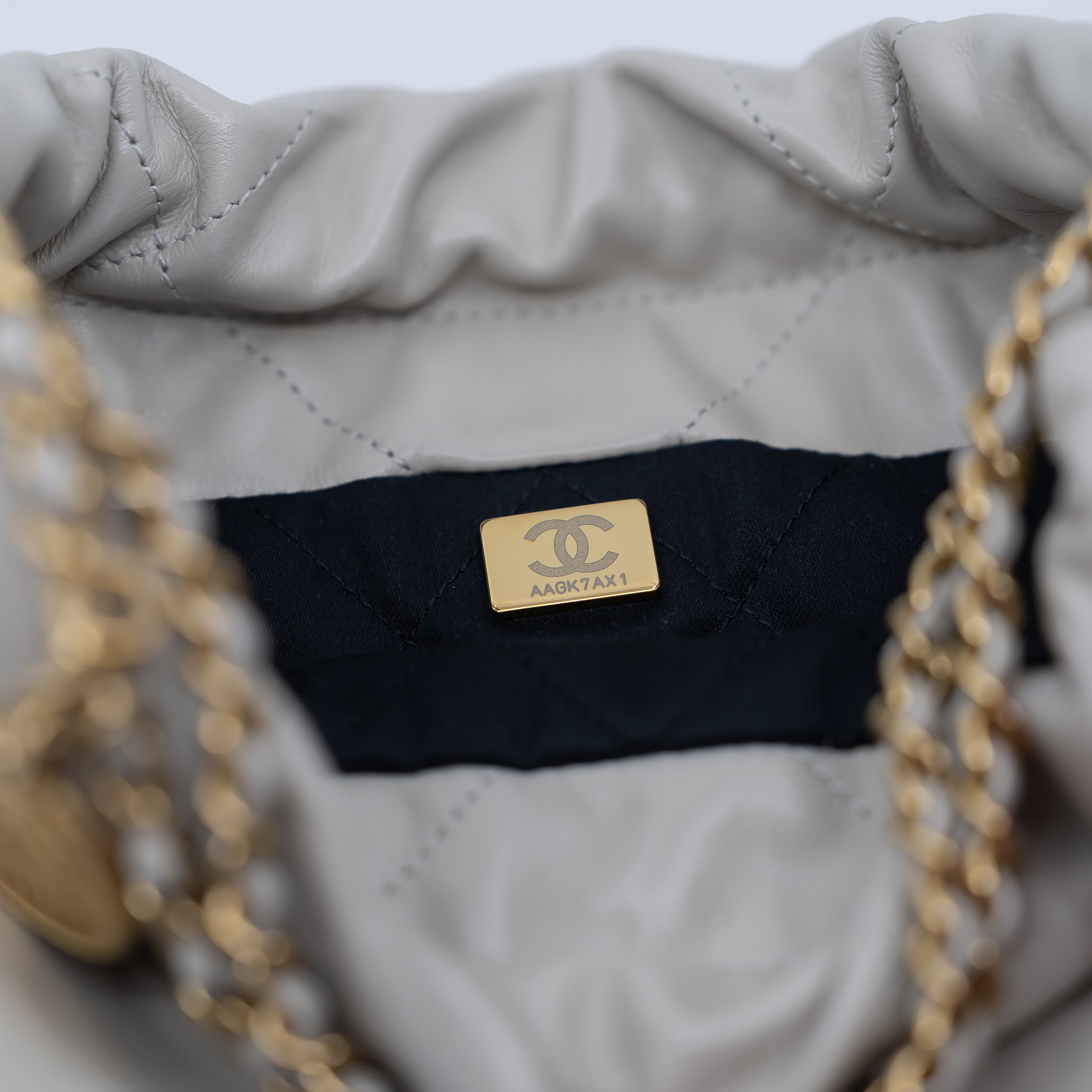 22 Mini Beige & Black Gold Hardware
