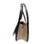 Hula Hoop Shoulder Bag Nude & Black Lambskin