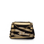 Vintage Pony Hair Reissue Flap Gold & Black Zebra Stripe