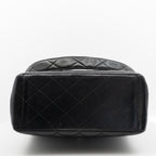 Vintage Double-Sided Black Quilted Lambskin Flap Bag