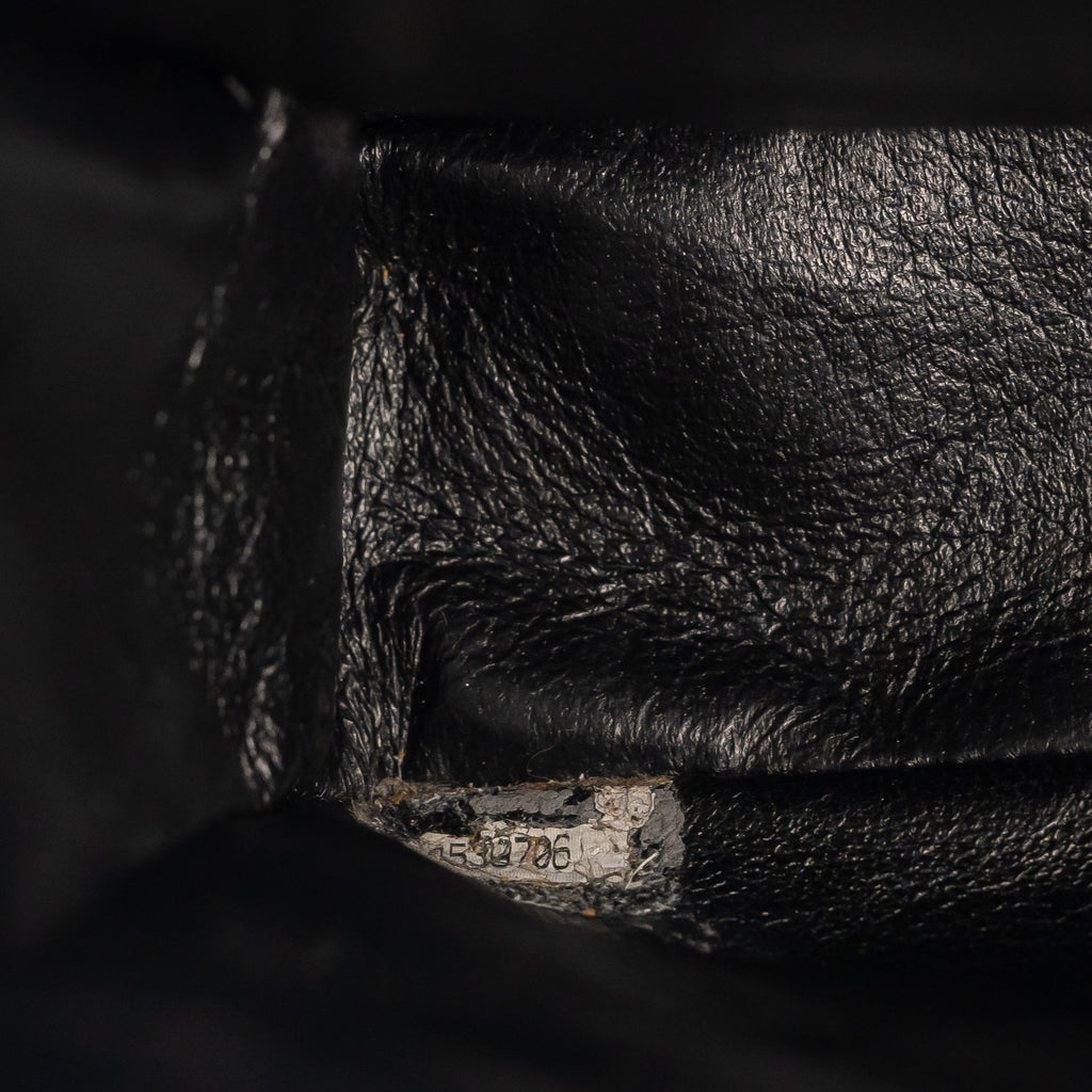 Vintage Double-Sided Black Quilted Lambskin Flap Bag