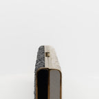 Chanel Black & White Python Frame Clutch