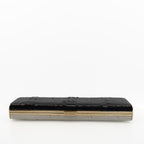 Chanel Black & White Python Frame Clutch