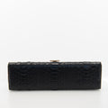 Chanel Black & White Python Frame Clutch