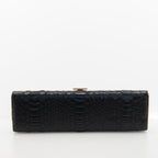 Chanel Black & White Python Frame Clutch