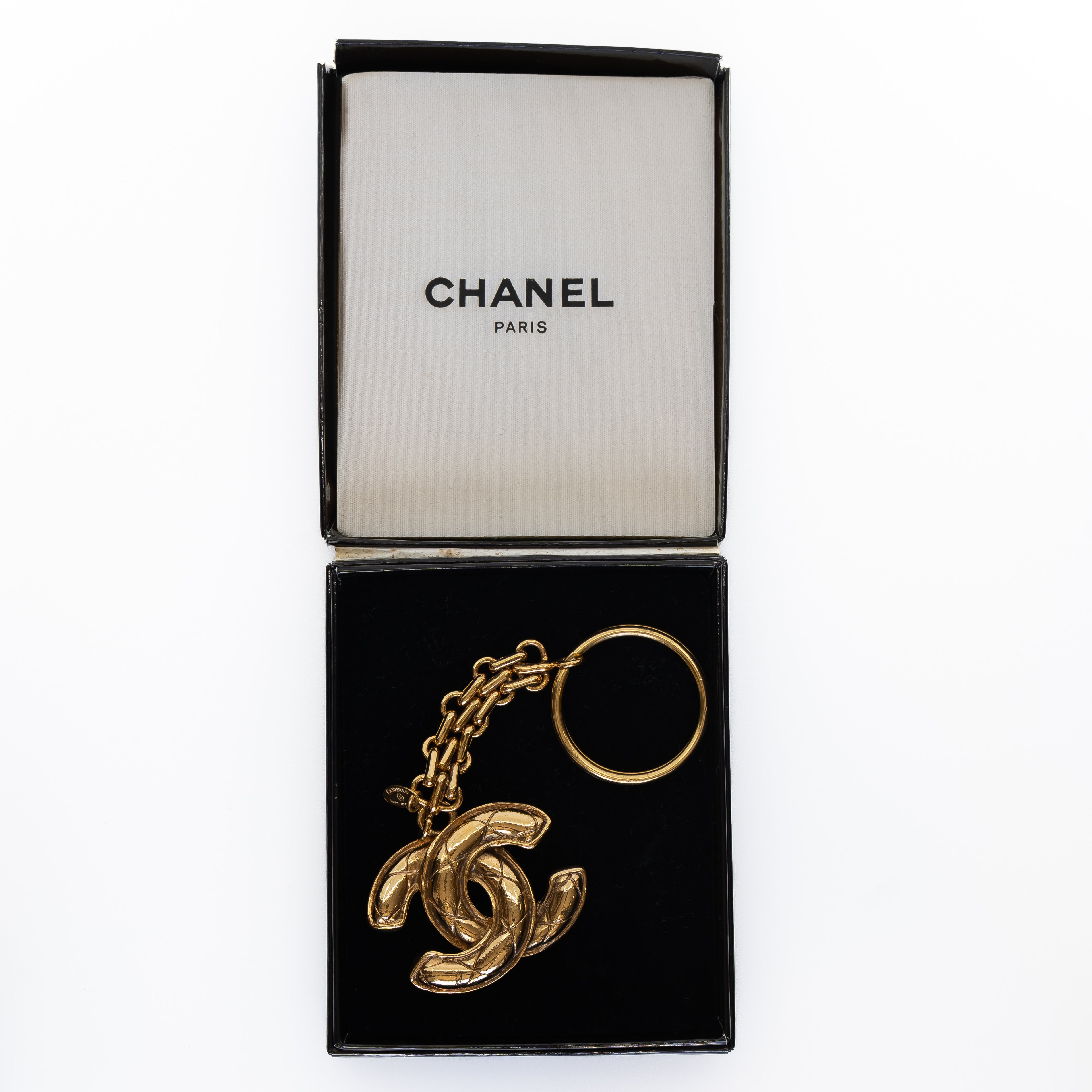 Vintage Matelassé Coco Mark Key Chain