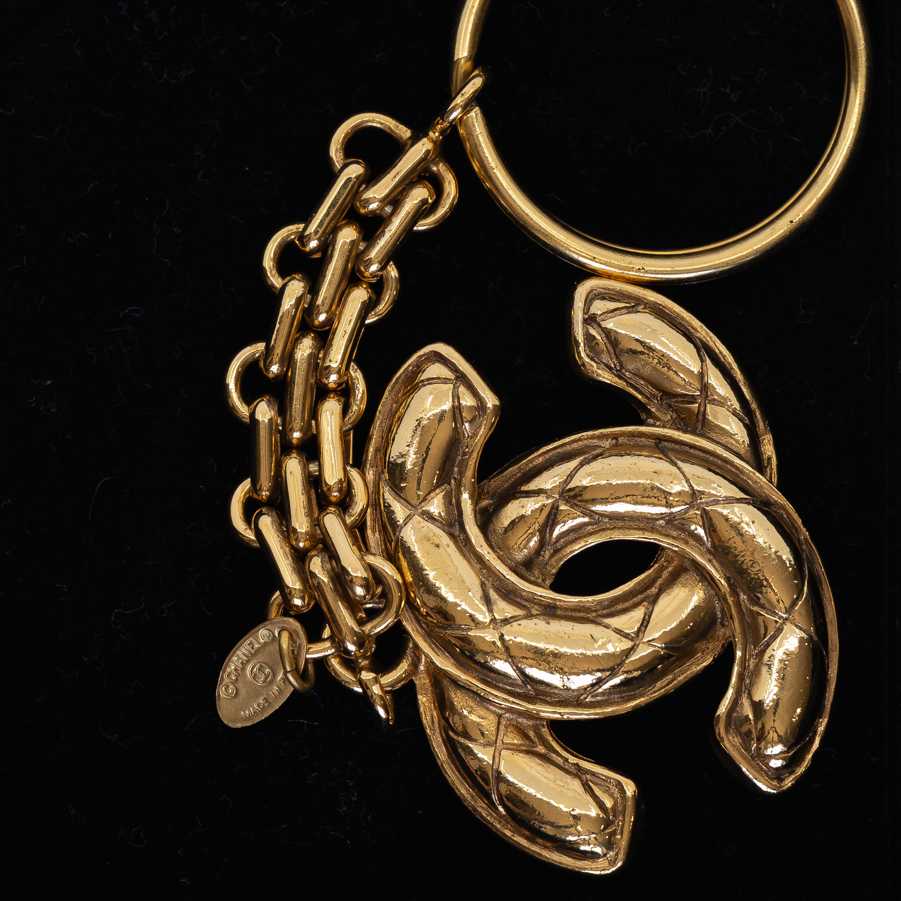 Vintage Matelassé Coco Mark Key Chain