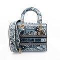 Lady D-Lite Medium Bag Embroidered Canvas