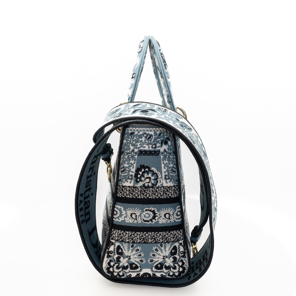 Lady D-Lite Medium Bag Embroidered Canvas